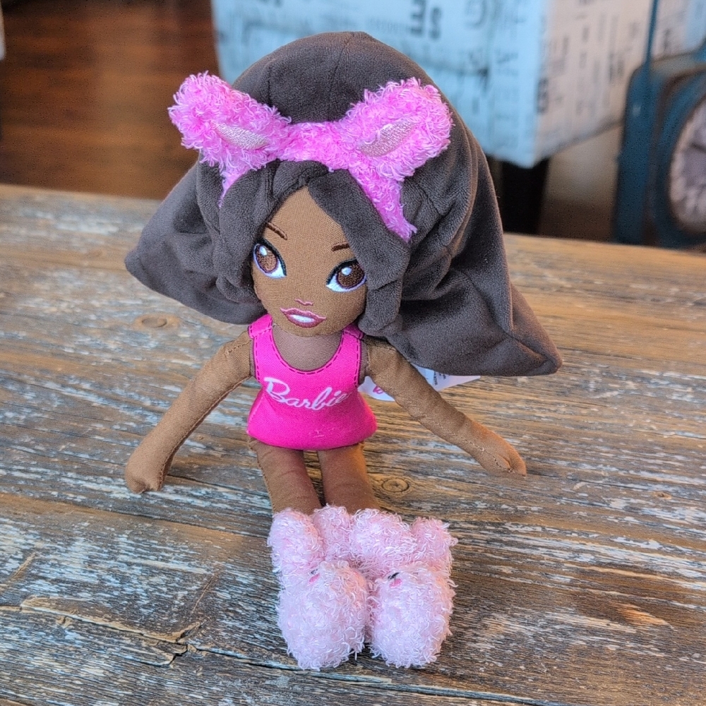 Barbie Sweat Dreams Brooklyn Plush Doll Pink Easter Bunny Slippers
